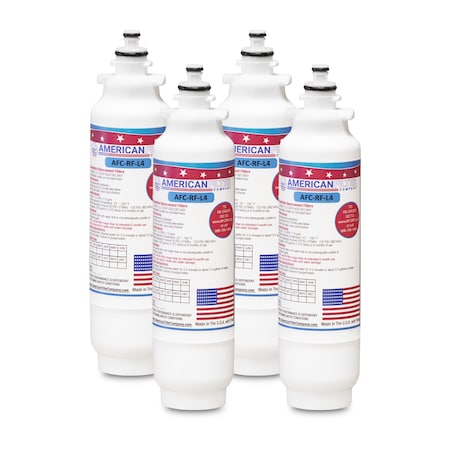 American Filter Co AFC Brand AFC-RF-L4, Compatible to LG LSXS22423S Refrigerator Water Filters (4PK) Made by AFC LSXS22423S-AFC-RF-L4-4-73535